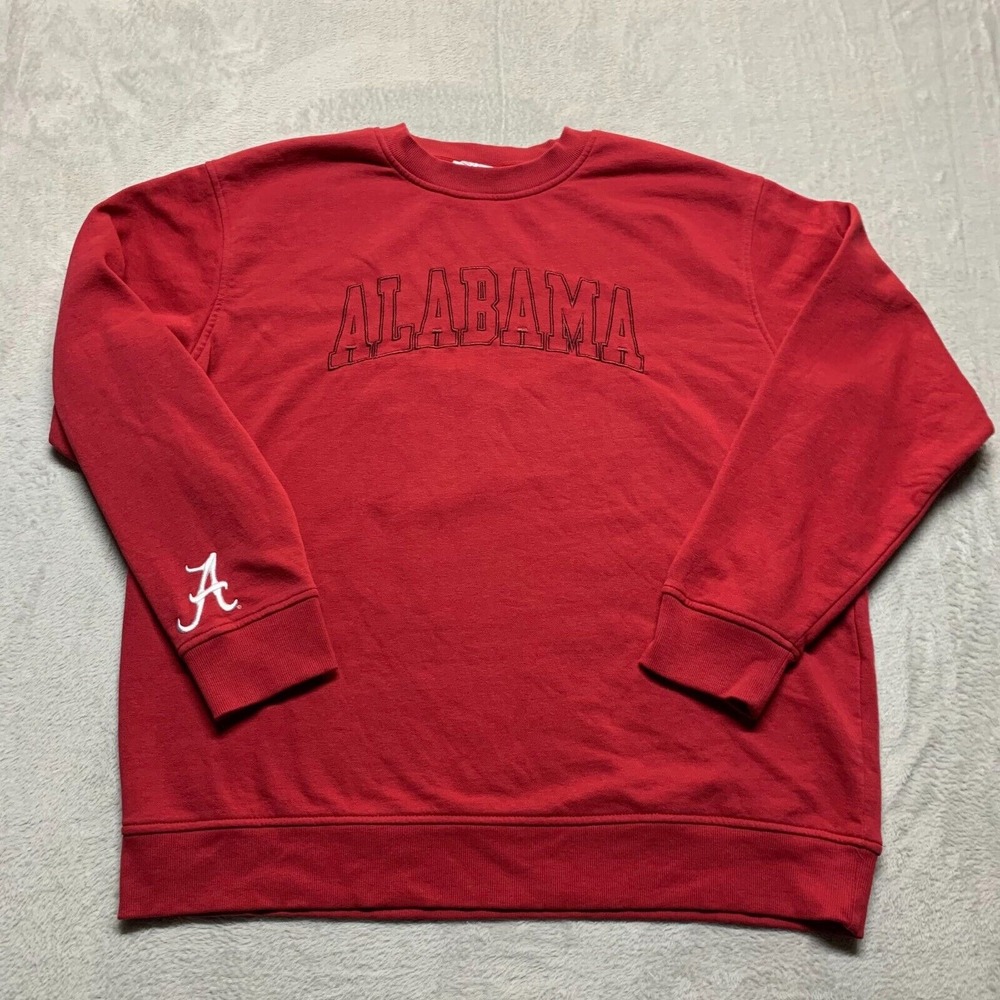 Champion Alabama Crewneck Sweatshirt Red Mens L NCAA Football Crimson Roll Tide